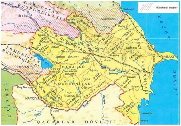 1920-Cİ İL XƏRİTƏLƏRİ İLƏ AZƏRBAYCANA QAYTARILMALI OLAN ƏRAZİLƏR: 1920-Cİ İL XƏRİTƏLƏRİ İLƏ AZƏRBAYCANA QAYTARILMALI OLAN ƏRAZİLƏR:
