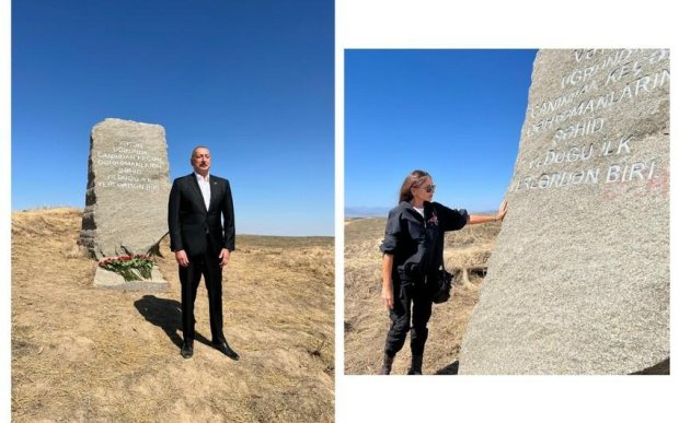 İlham Əliyev Qaraxanbəylidə şəhidlərin xatirəsini andı İlham Əliyev Qaraxanbəylidə şəhidlərin xatirəsini andı