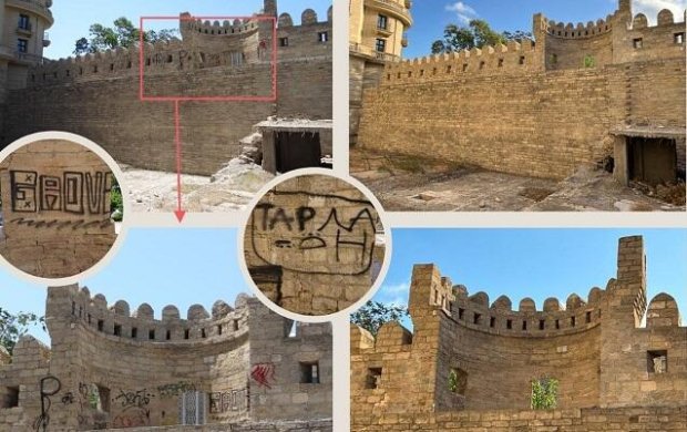 İçərişəhərin qala divarlarındakı 70 yazı təmizləndi