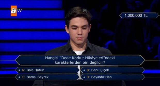 "Kim milyoner olmak ister"dəki 1 milyonluq sual
