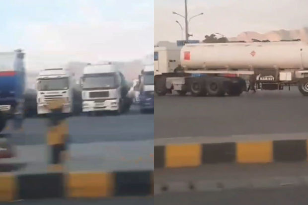 İsfahanda neftayırma zavodunun sürücüləri tətilə başladılar