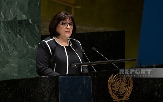 Sahibə Qafarova BMT Baş Assambleyasında Ermənistanın ekoloji terrorundan danışıb Sahibə Qafarova BMT Baş Assambleyasında Ermənistanın ekoloji terrorundan danışıb