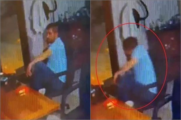 Türkiyədə iş yerində televizora baxan şəxs möcüzə nəticəsində sağ qaldı